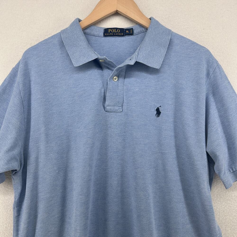 POLO RALPH LAUREN Shirt Mens XL Polo Golf Short Sleeve Pique Cotton Blue